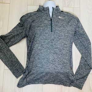 Nike DriFit Men SZ S Long Sleeve Gray T-Shirt Zip
